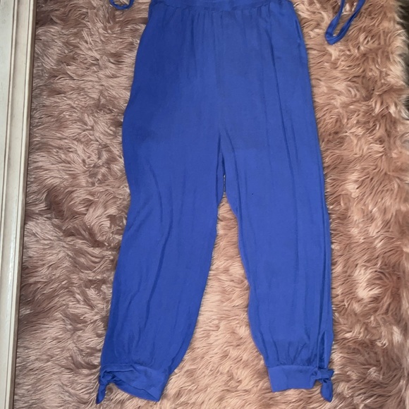 Lulus Blue Convertible Halter Jumpsuit - Picture 3 of 3